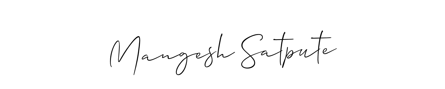 You should practise on your own different ways (Allison_Script) to write your name (Mangesh Satpute) in signature. don't let someone else do it for you. Mangesh Satpute signature style 2 images and pictures png