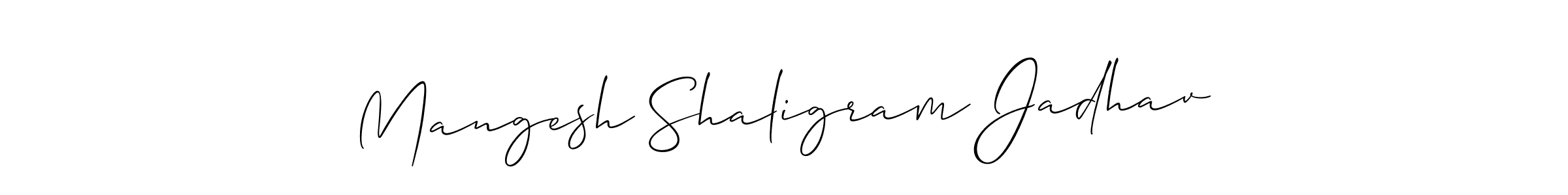 You can use this online signature creator to create a handwritten signature for the name Mangesh Shaligram Jadhav. This is the best online autograph maker. Mangesh Shaligram Jadhav signature style 2 images and pictures png