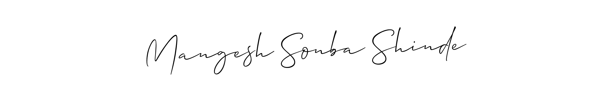 This is the best signature style for the Mangesh Sonba Shinde name. Also you like these signature font (Allison_Script). Mix name signature. Mangesh Sonba Shinde signature style 2 images and pictures png