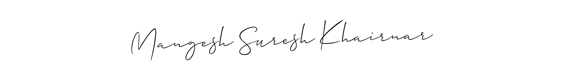 Also You can easily find your signature by using the search form. We will create Mangesh Suresh Khairnar name handwritten signature images for you free of cost using Allison_Script sign style. Mangesh Suresh Khairnar signature style 2 images and pictures png