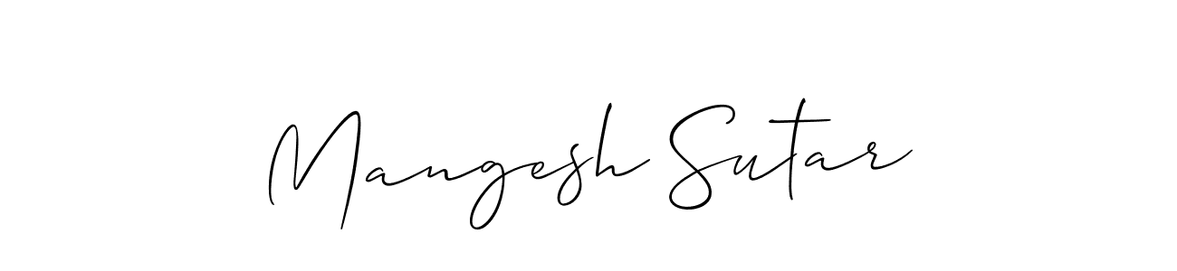 How to Draw Mangesh Sutar signature style? Allison_Script is a latest design signature styles for name Mangesh Sutar. Mangesh Sutar signature style 2 images and pictures png