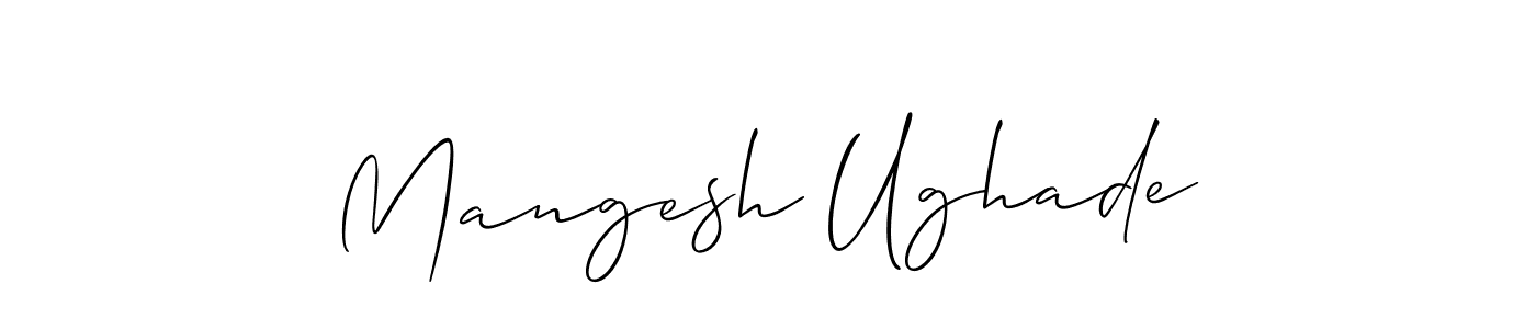 Design your own signature with our free online signature maker. With this signature software, you can create a handwritten (Allison_Script) signature for name Mangesh Ughade. Mangesh Ughade signature style 2 images and pictures png