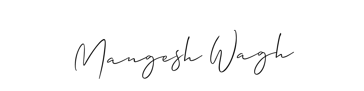 Design your own signature with our free online signature maker. With this signature software, you can create a handwritten (Allison_Script) signature for name Mangesh Wagh. Mangesh Wagh signature style 2 images and pictures png