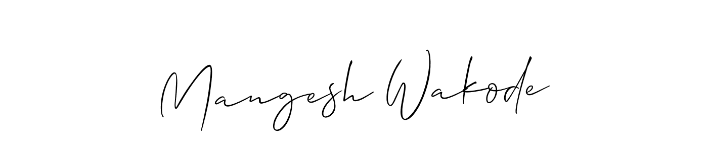 You can use this online signature creator to create a handwritten signature for the name Mangesh Wakode. This is the best online autograph maker. Mangesh Wakode signature style 2 images and pictures png