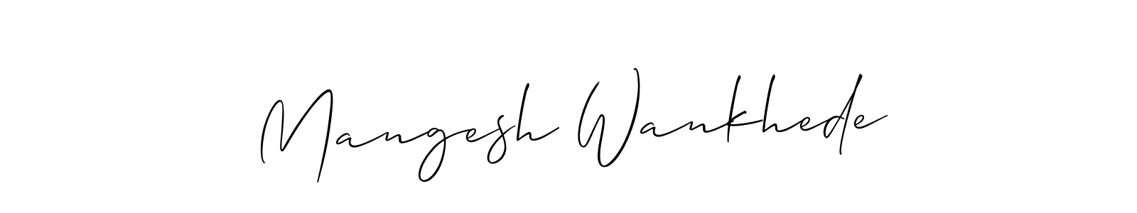 Similarly Allison_Script is the best handwritten signature design. Signature creator online .You can use it as an online autograph creator for name Mangesh Wankhede. Mangesh Wankhede signature style 2 images and pictures png