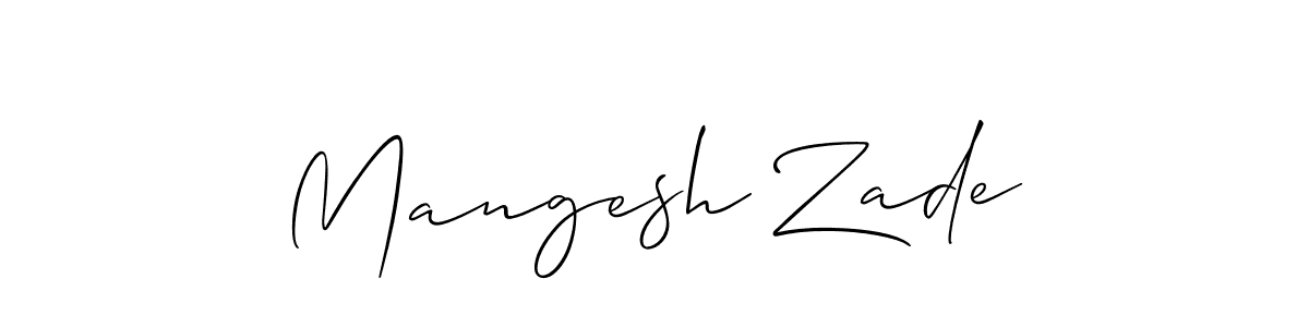 Also we have Mangesh Zade name is the best signature style. Create professional handwritten signature collection using Allison_Script autograph style. Mangesh Zade signature style 2 images and pictures png