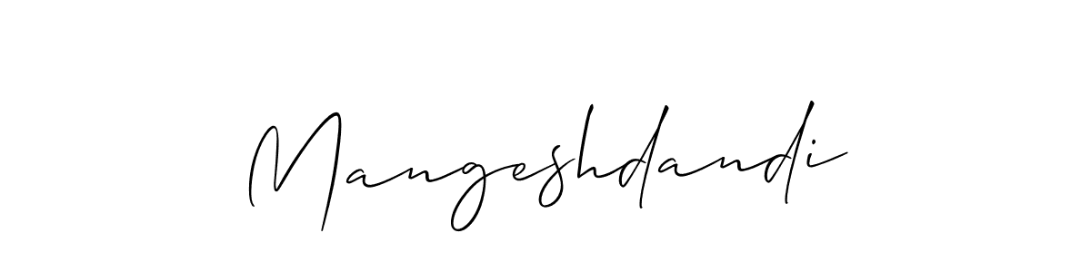 You should practise on your own different ways (Allison_Script) to write your name (Mangeshdandi) in signature. don't let someone else do it for you. Mangeshdandi signature style 2 images and pictures png