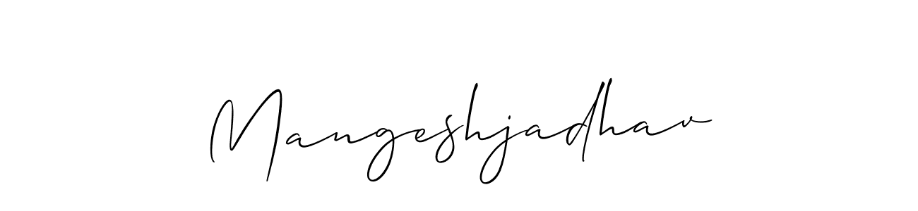 Design your own signature with our free online signature maker. With this signature software, you can create a handwritten (Allison_Script) signature for name Mangeshjadhav. Mangeshjadhav signature style 2 images and pictures png
