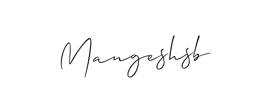 Also we have Mangeshsb name is the best signature style. Create professional handwritten signature collection using Allison_Script autograph style. Mangeshsb signature style 2 images and pictures png