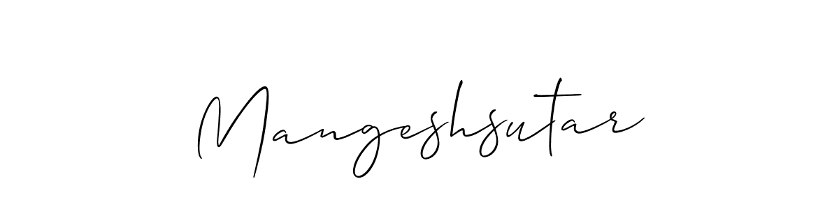 Also we have Mangeshsutar name is the best signature style. Create professional handwritten signature collection using Allison_Script autograph style. Mangeshsutar signature style 2 images and pictures png