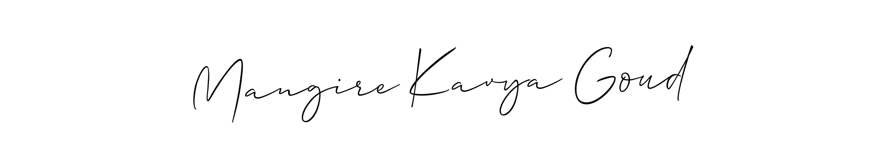 You should practise on your own different ways (Allison_Script) to write your name (Mangire Kavya Goud) in signature. don't let someone else do it for you. Mangire Kavya Goud signature style 2 images and pictures png