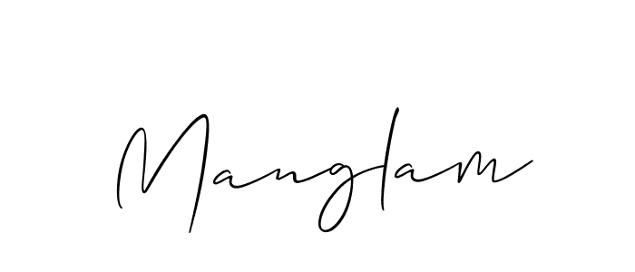 Allison_Script is a professional signature style that is perfect for those who want to add a touch of class to their signature. It is also a great choice for those who want to make their signature more unique. Get Manglam name to fancy signature for free. Manglam signature style 2 images and pictures png