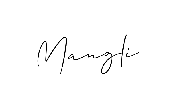 Make a short Mangli signature style. Manage your documents anywhere anytime using Allison_Script. Create and add eSignatures, submit forms, share and send files easily. Mangli signature style 2 images and pictures png