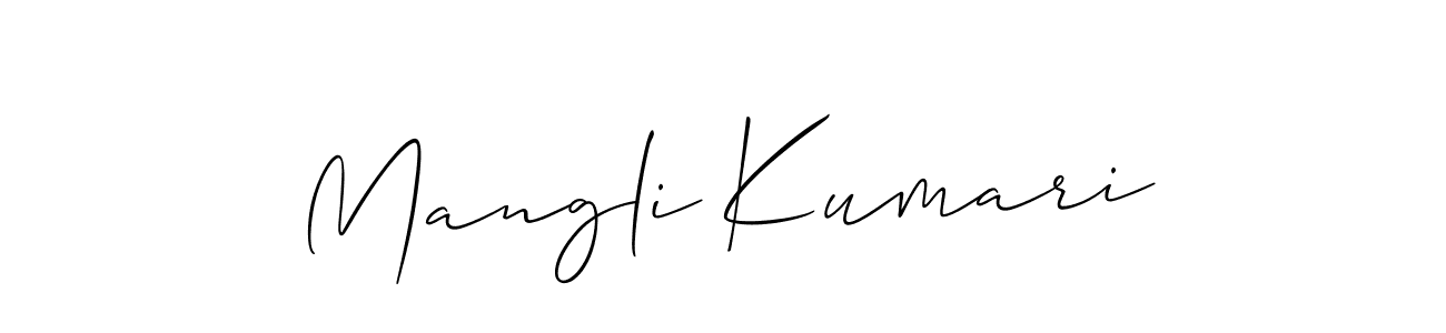 Mangli Kumari stylish signature style. Best Handwritten Sign (Allison_Script) for my name. Handwritten Signature Collection Ideas for my name Mangli Kumari. Mangli Kumari signature style 2 images and pictures png