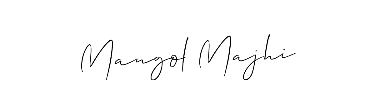 Design your own signature with our free online signature maker. With this signature software, you can create a handwritten (Allison_Script) signature for name Mangol Majhi. Mangol Majhi signature style 2 images and pictures png