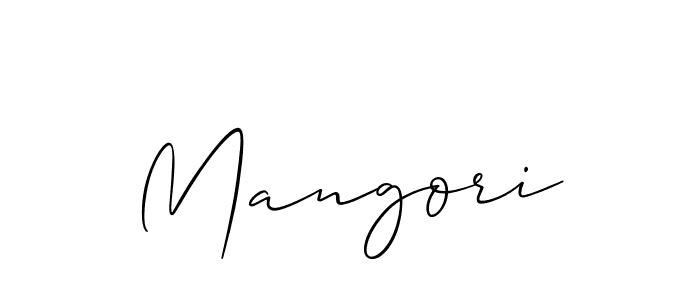 How to make Mangori name signature. Use Allison_Script style for creating short signs online. This is the latest handwritten sign. Mangori signature style 2 images and pictures png