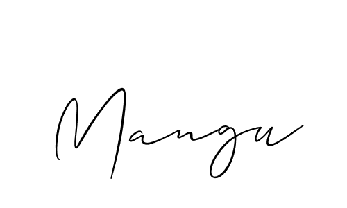 You should practise on your own different ways (Allison_Script) to write your name (Mangu) in signature. don't let someone else do it for you. Mangu signature style 2 images and pictures png