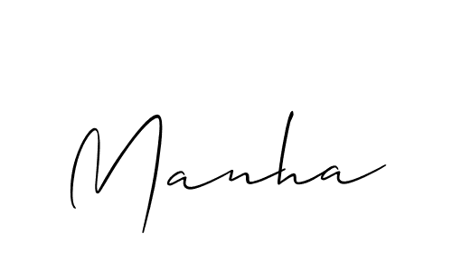 Make a beautiful signature design for name Manha. With this signature (Allison_Script) style, you can create a handwritten signature for free. Manha signature style 2 images and pictures png