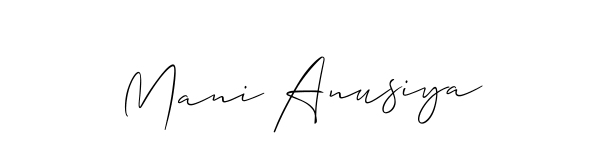 Best and Professional Signature Style for Mani Anusiya. Allison_Script Best Signature Style Collection. Mani Anusiya signature style 2 images and pictures png