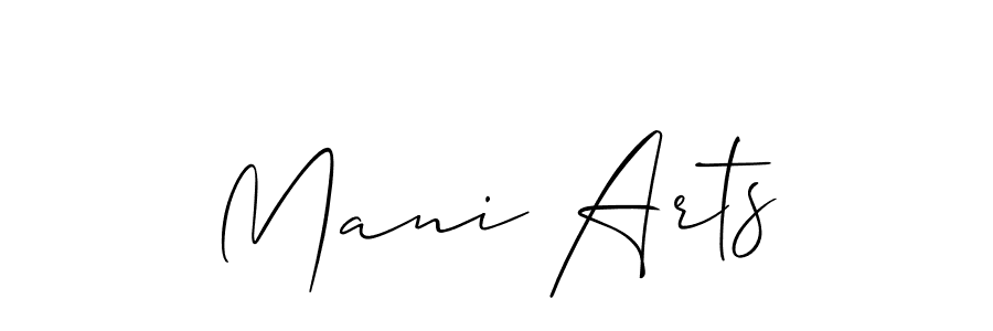 You should practise on your own different ways (Allison_Script) to write your name (Mani Arts) in signature. don't let someone else do it for you. Mani Arts signature style 2 images and pictures png