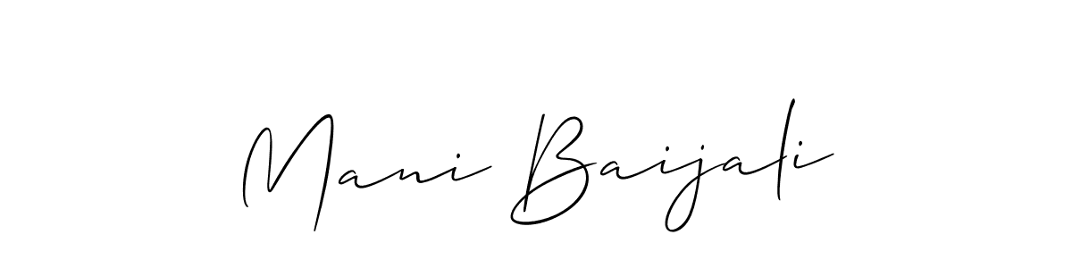 Create a beautiful signature design for name Mani Baijali. With this signature (Allison_Script) fonts, you can make a handwritten signature for free. Mani Baijali signature style 2 images and pictures png