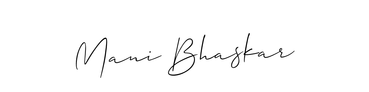 if you are searching for the best signature style for your name Mani Bhaskar. so please give up your signature search. here we have designed multiple signature styles  using Allison_Script. Mani Bhaskar signature style 2 images and pictures png