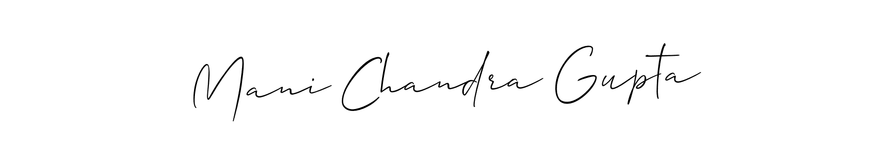 Make a beautiful signature design for name Mani Chandra Gupta. With this signature (Allison_Script) style, you can create a handwritten signature for free. Mani Chandra Gupta signature style 2 images and pictures png