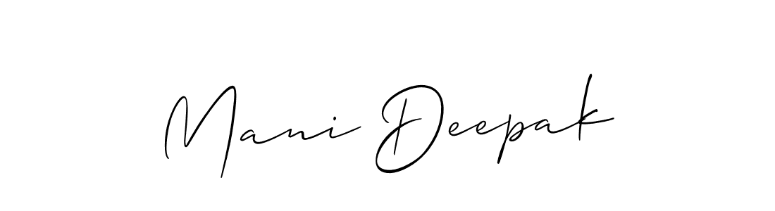 Similarly Allison_Script is the best handwritten signature design. Signature creator online .You can use it as an online autograph creator for name Mani Deepak. Mani Deepak signature style 2 images and pictures png