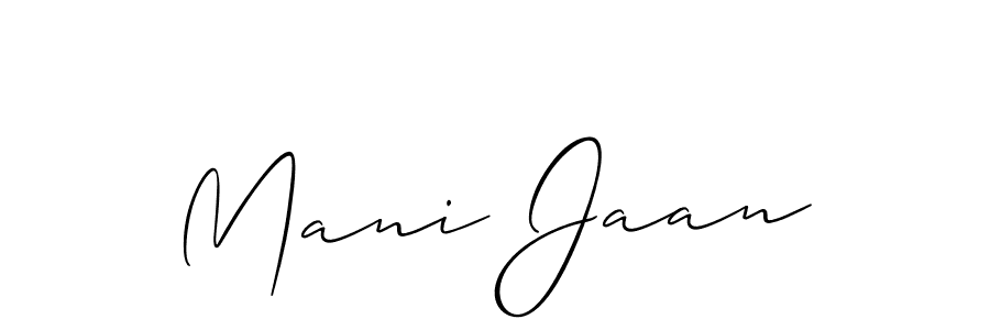 if you are searching for the best signature style for your name Mani Jaan. so please give up your signature search. here we have designed multiple signature styles  using Allison_Script. Mani Jaan signature style 2 images and pictures png