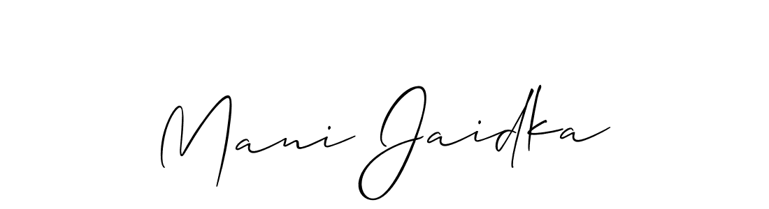 You can use this online signature creator to create a handwritten signature for the name Mani Jaidka. This is the best online autograph maker. Mani Jaidka signature style 2 images and pictures png