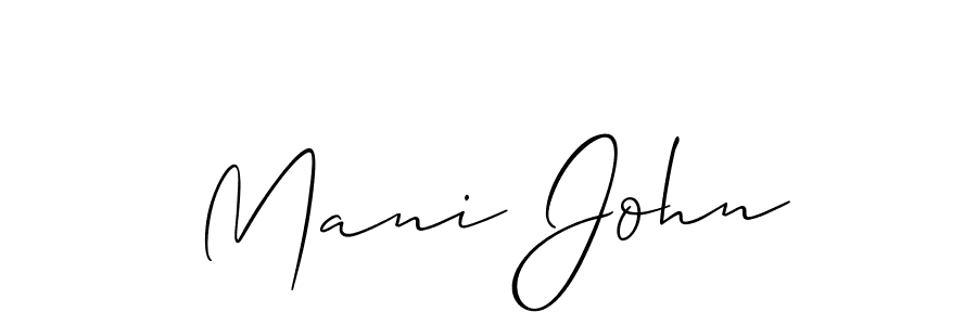 It looks lik you need a new signature style for name Mani John. Design unique handwritten (Allison_Script) signature with our free signature maker in just a few clicks. Mani John signature style 2 images and pictures png