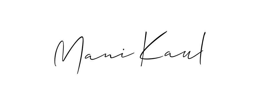 How to make Mani Kaul signature? Allison_Script is a professional autograph style. Create handwritten signature for Mani Kaul name. Mani Kaul signature style 2 images and pictures png