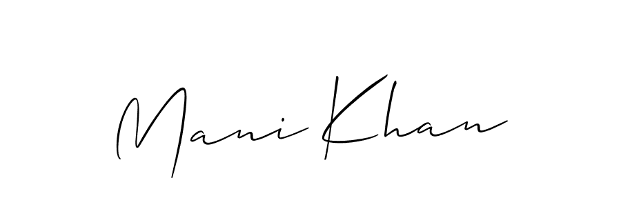 if you are searching for the best signature style for your name Mani Khan. so please give up your signature search. here we have designed multiple signature styles  using Allison_Script. Mani Khan signature style 2 images and pictures png