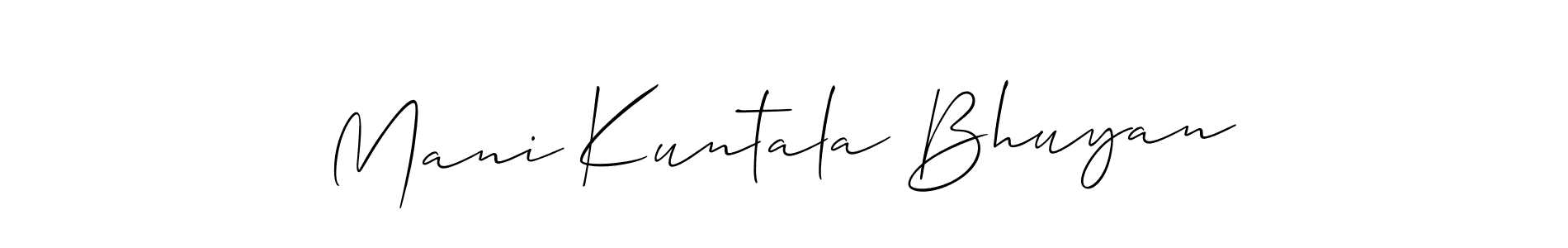 How to make Mani Kuntala Bhuyan name signature. Use Allison_Script style for creating short signs online. This is the latest handwritten sign. Mani Kuntala Bhuyan signature style 2 images and pictures png