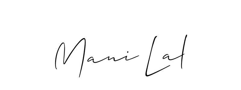 You should practise on your own different ways (Allison_Script) to write your name (Mani Lal) in signature. don't let someone else do it for you. Mani Lal signature style 2 images and pictures png