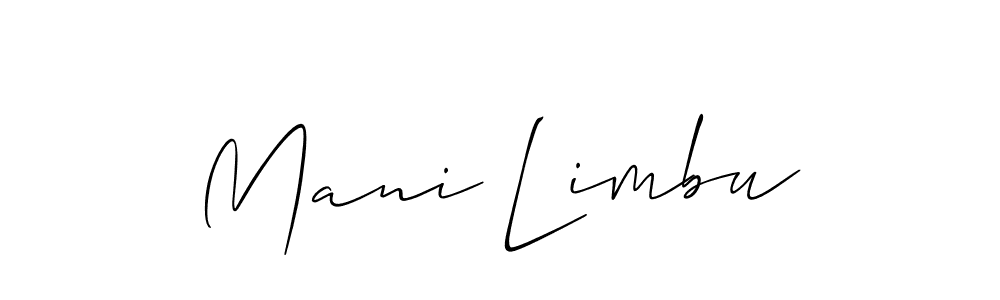 Make a beautiful signature design for name Mani Limbu. Use this online signature maker to create a handwritten signature for free. Mani Limbu signature style 2 images and pictures png