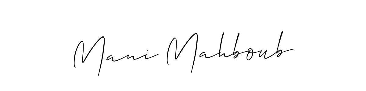 You can use this online signature creator to create a handwritten signature for the name Mani Mahboub. This is the best online autograph maker. Mani Mahboub signature style 2 images and pictures png