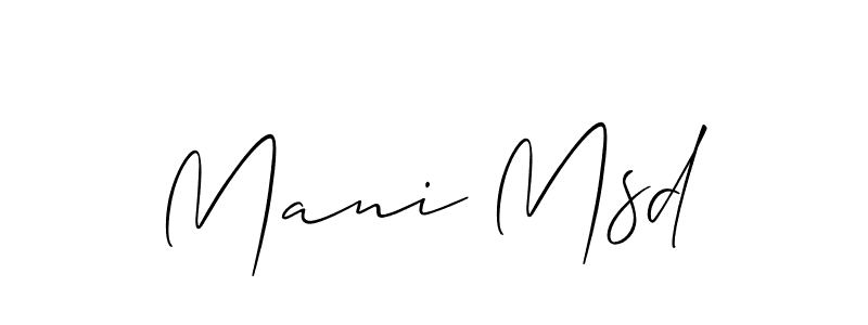 How to make Mani Msd signature? Allison_Script is a professional autograph style. Create handwritten signature for Mani Msd name. Mani Msd signature style 2 images and pictures png
