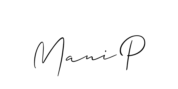 How to make Mani P name signature. Use Allison_Script style for creating short signs online. This is the latest handwritten sign. Mani P signature style 2 images and pictures png