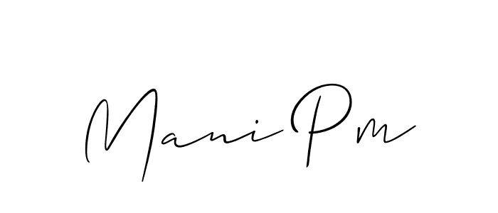 Best and Professional Signature Style for Mani Pm. Allison_Script Best Signature Style Collection. Mani Pm signature style 2 images and pictures png