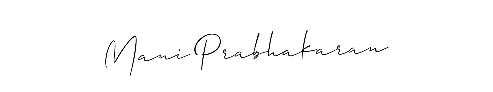 It looks lik you need a new signature style for name Mani Prabhakaran. Design unique handwritten (Allison_Script) signature with our free signature maker in just a few clicks. Mani Prabhakaran signature style 2 images and pictures png
