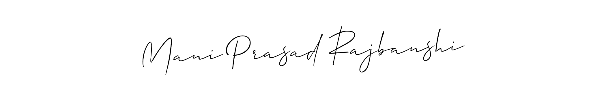 Make a beautiful signature design for name Mani Prasad Rajbanshi. With this signature (Allison_Script) style, you can create a handwritten signature for free. Mani Prasad Rajbanshi signature style 2 images and pictures png