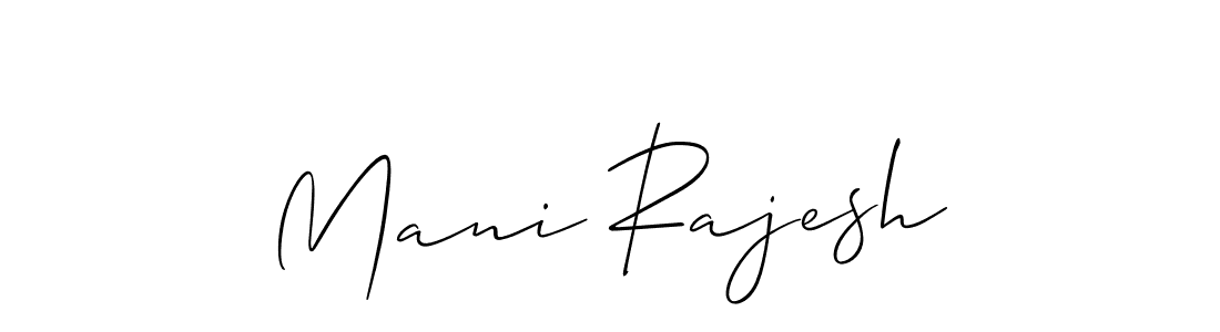 Mani Rajesh stylish signature style. Best Handwritten Sign (Allison_Script) for my name. Handwritten Signature Collection Ideas for my name Mani Rajesh. Mani Rajesh signature style 2 images and pictures png