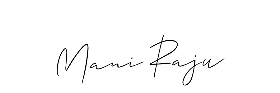 Use a signature maker to create a handwritten signature online. With this signature software, you can design (Allison_Script) your own signature for name Mani Raju. Mani Raju signature style 2 images and pictures png