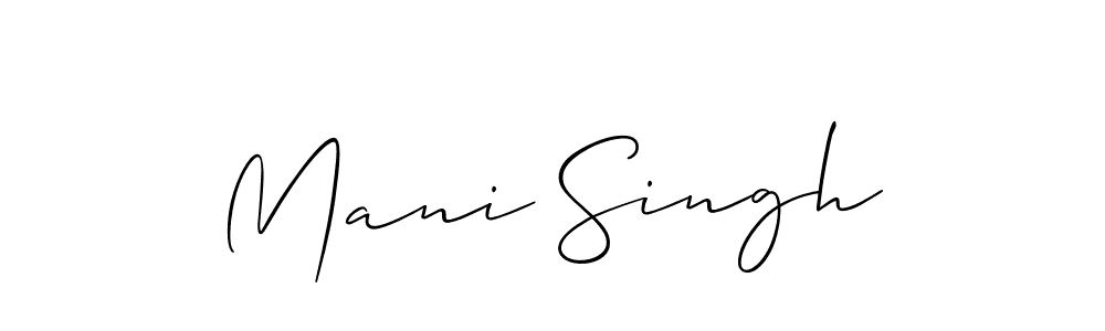 Also we have Mani Singh name is the best signature style. Create professional handwritten signature collection using Allison_Script autograph style. Mani Singh signature style 2 images and pictures png