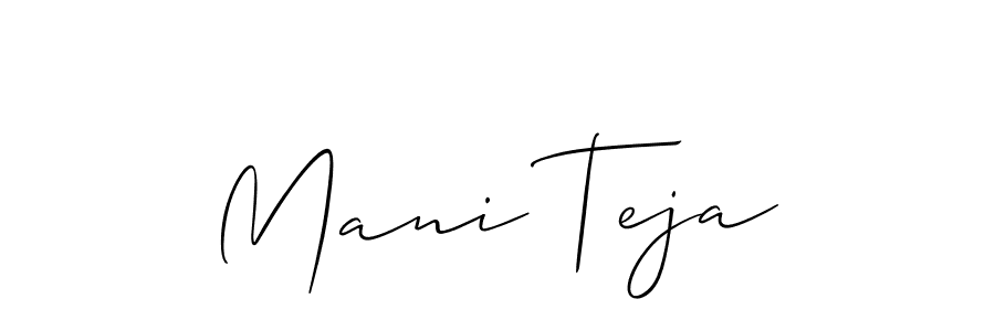 Design your own signature with our free online signature maker. With this signature software, you can create a handwritten (Allison_Script) signature for name Mani Teja. Mani Teja signature style 2 images and pictures png