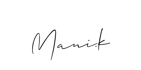 Once you've used our free online signature maker to create your best signature Allison_Script style, it's time to enjoy all of the benefits that Mani.k name signing documents. Mani.k signature style 2 images and pictures png