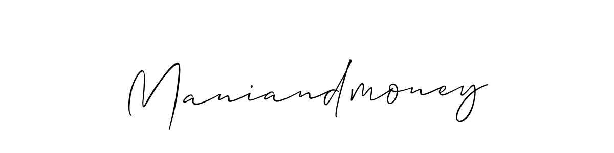 How to Draw Maniandmoney signature style? Allison_Script is a latest design signature styles for name Maniandmoney. Maniandmoney signature style 2 images and pictures png