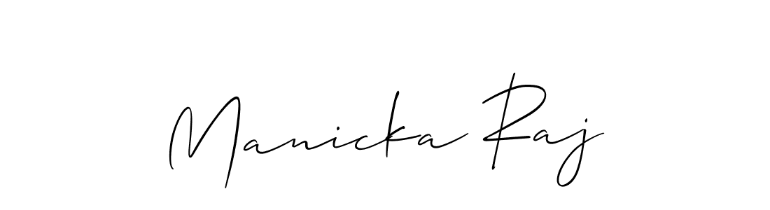You should practise on your own different ways (Allison_Script) to write your name (Manicka Raj) in signature. don't let someone else do it for you. Manicka Raj signature style 2 images and pictures png