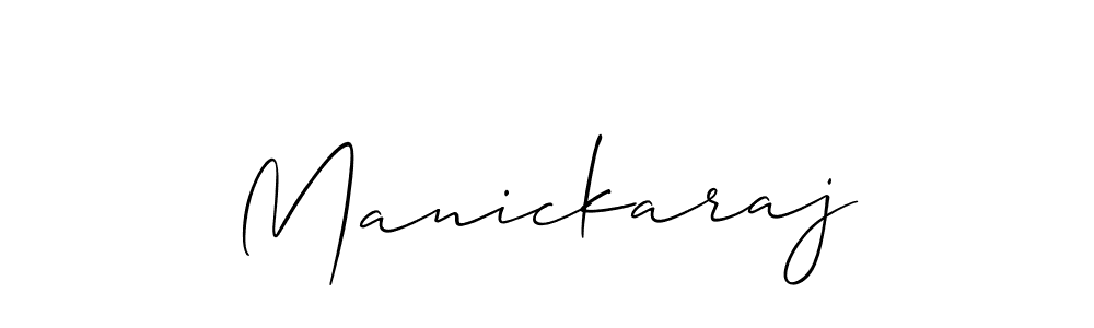 How to make Manickaraj signature? Allison_Script is a professional autograph style. Create handwritten signature for Manickaraj name. Manickaraj signature style 2 images and pictures png